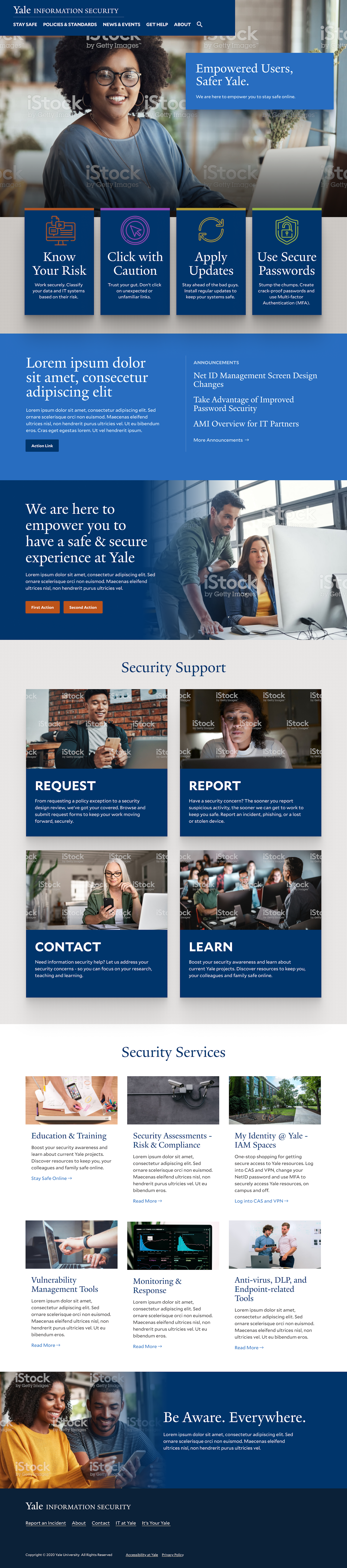 Yale Cybersecurity Homepage